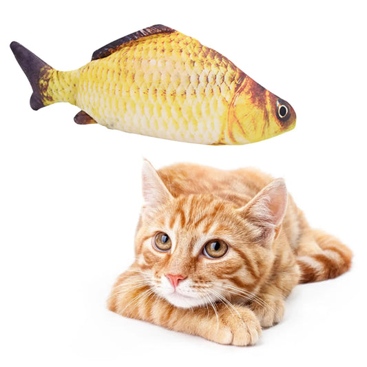 USB Rechargeable Electric Flopping Fish Cat Toy - side view