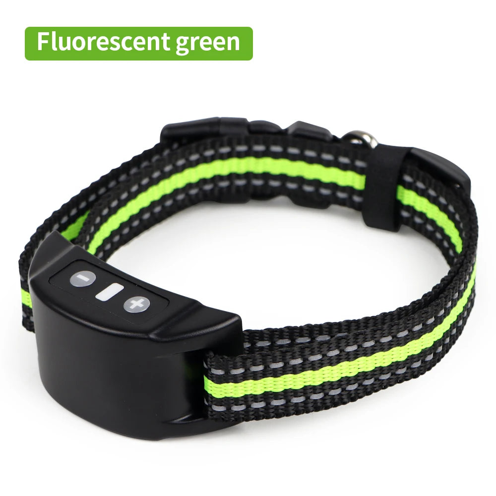 Rechargeable Anti-Bark Dog Training Collar - green