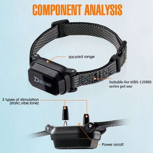 Digital Dog Training Collar with LCD Display (800m Range) - side view