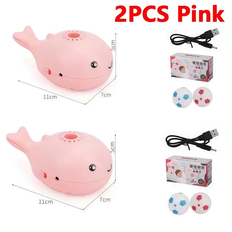Interactive Whale Jet Ball Cat Toy with USB Fan - 2PCS Pink