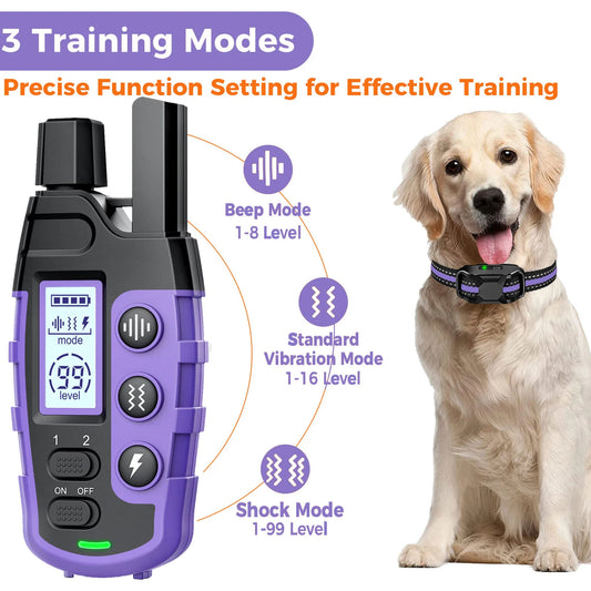 Waterproof Electric Dog Training Collar with Remote (3300ft Range) - side view