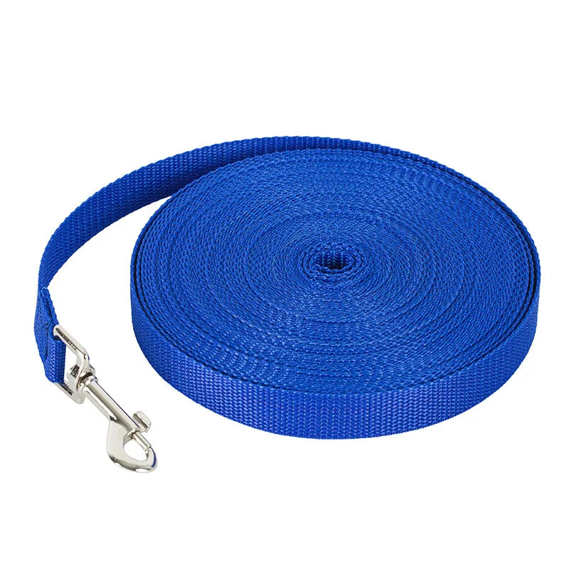 Long Nylon Dog Training Leash (4ft to 100ft) - 1.2m(4ft) / Blue