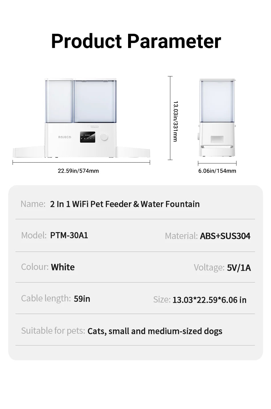 WiFi Smart Pet Feeder and Water Fountain (8.5L) - view 21