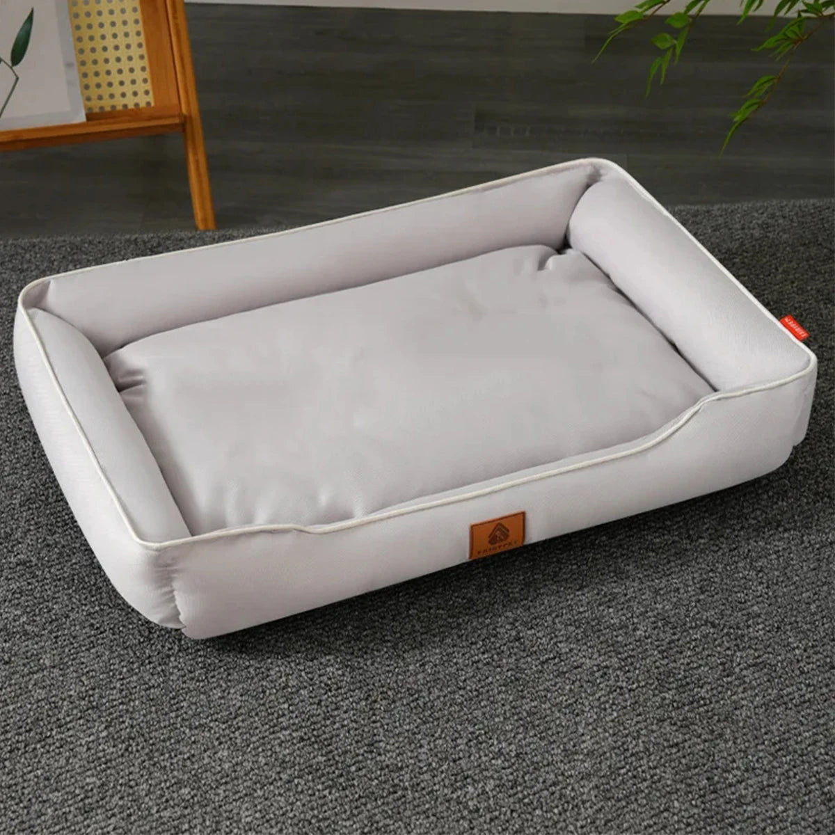 Bite-Resistant Waterproof Dog Bed for Large Dogs - XL-84x56x14cm / Light Gary