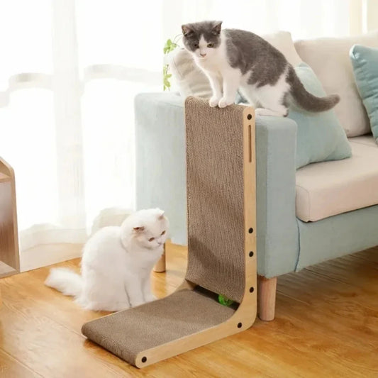 L-Shape Cardboard Cat Scratcher (23.6 Inch) - side view