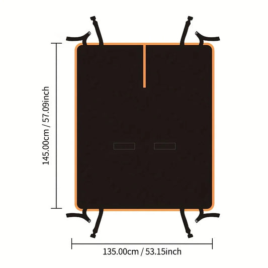 Scratchproof Oxford Dog Car Seat Cover Hammock - side view