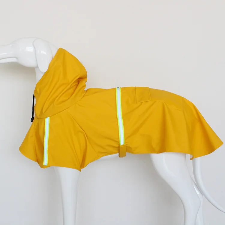 Hooded Reflective Dog Raincoat for Medium and Large Dogs - 4XL / yellow
