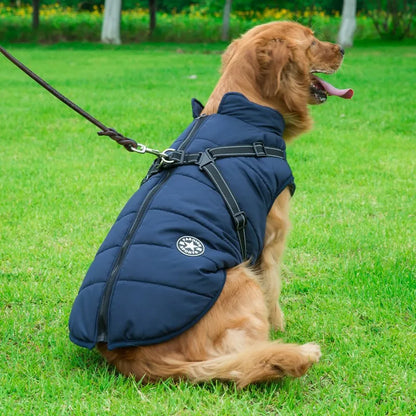 Waterproof Winter Dog Jacket with Built-in Harness - view 21