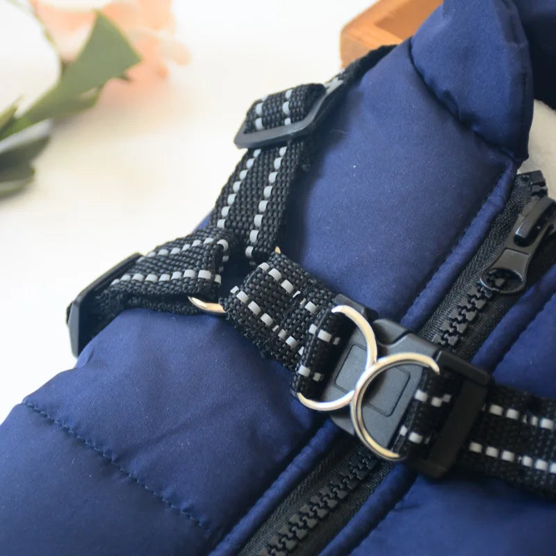 Waterproof Winter Dog Jacket with Built-in Harness - view 15