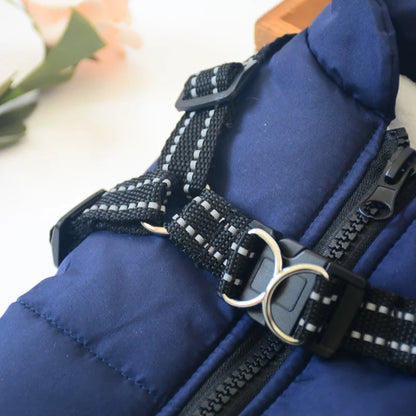 Waterproof Winter Dog Jacket with Built-in Harness - view 15