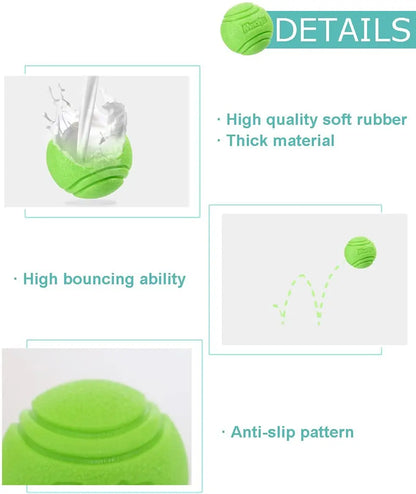 Durable Rubber Bouncy Dog Ball for Outdoor Fetch - size reference