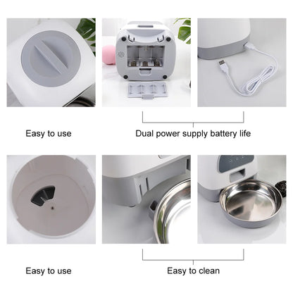 3.5L WiFi Smart Cat Feeder with Voice Recorder - size reference