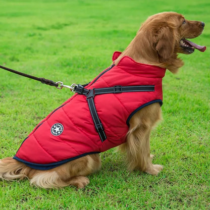 Waterproof Winter Dog Jacket with Built-in Harness - view 20