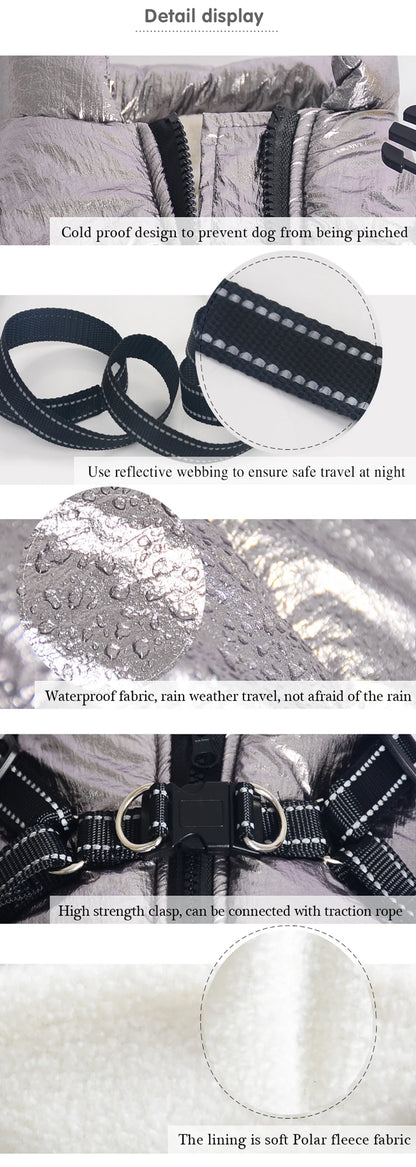 Waterproof Winter Dog Jacket with Built-in Harness - feature view