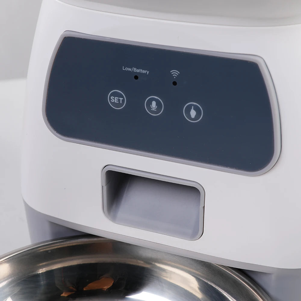 3.5L WiFi Smart Cat Feeder with Voice Recorder - from above