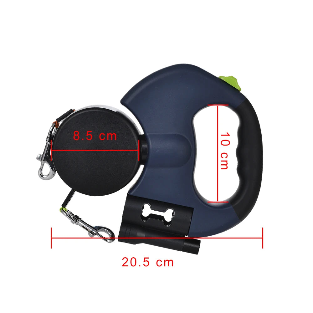 3m Reflective Retractable Dog Leash with LED Lights - from above