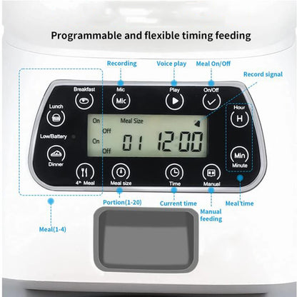 3.5L WiFi Smart Cat Feeder with Voice Recorder - close-up