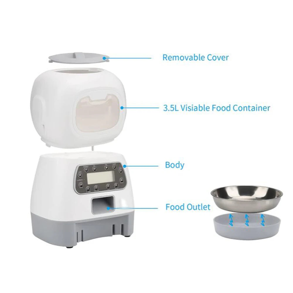 3.5L WiFi Smart Cat Feeder with Voice Recorder - detail