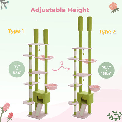 Adjustable Cactus Floor-to-Ceiling Cat Tree - detail