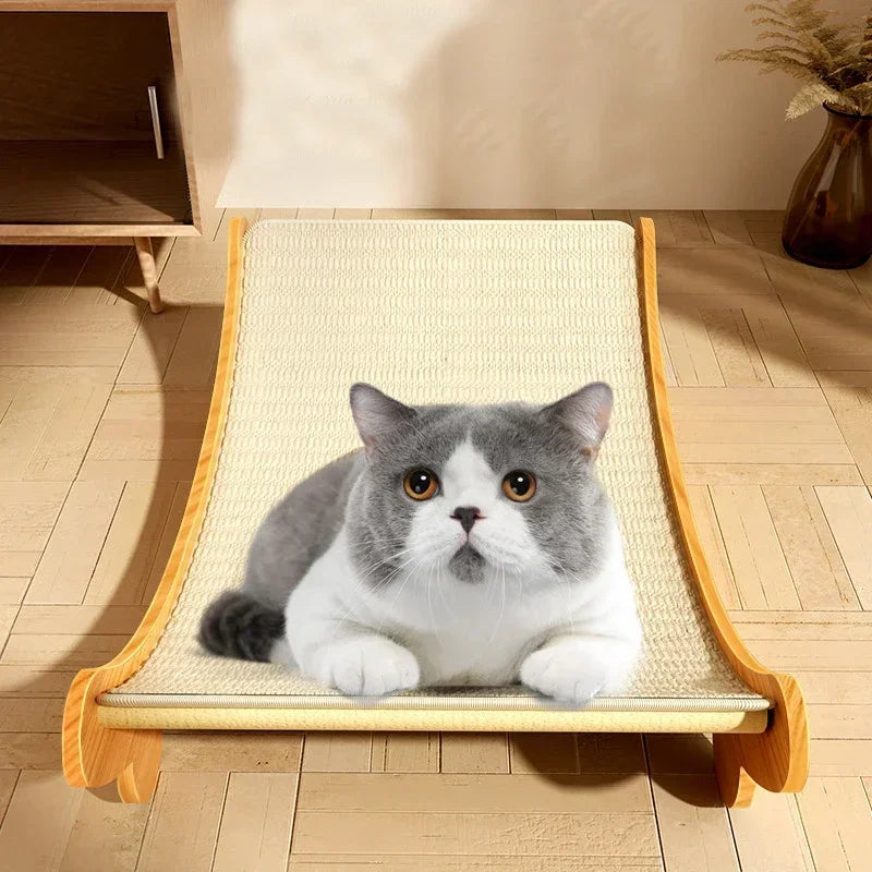 Detachable Cat Scratch Board with Sleeping Bed - from above