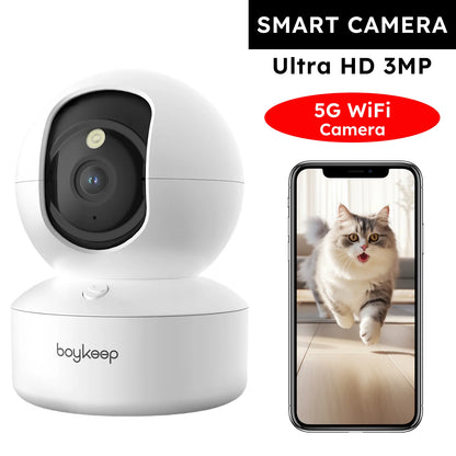 2K Pet Camera with WiFi App, 360 Pan-Tilt and 2-Way Audio - EU Plug