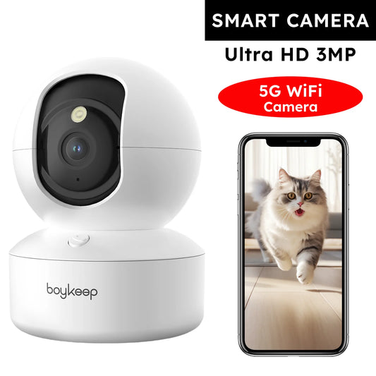 2K Pet Camera with WiFi App, 360 Pan-Tilt and 2-Way Audio - EU Plug
