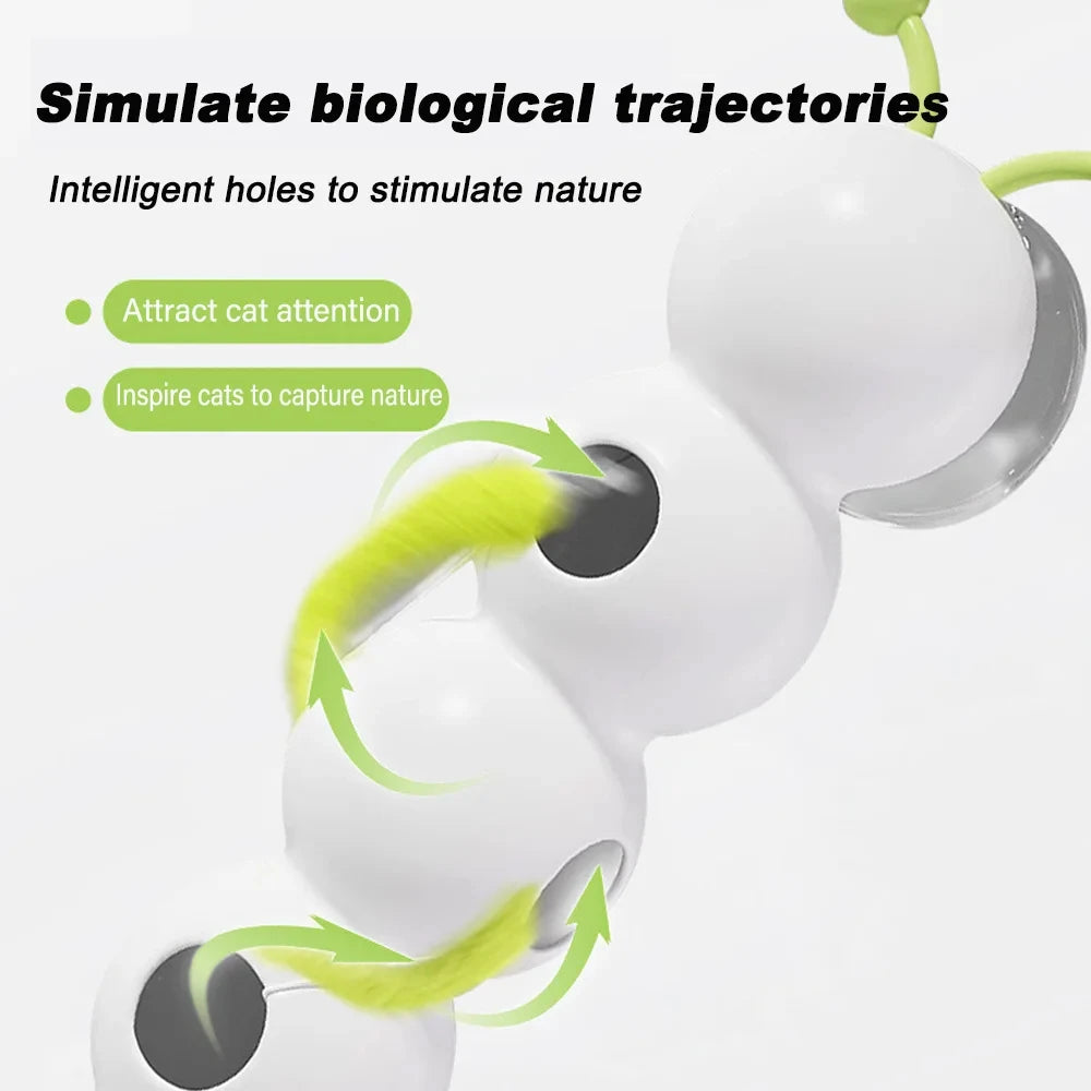 Whack-a-Worm Motion Activated Cat Toy - from above
