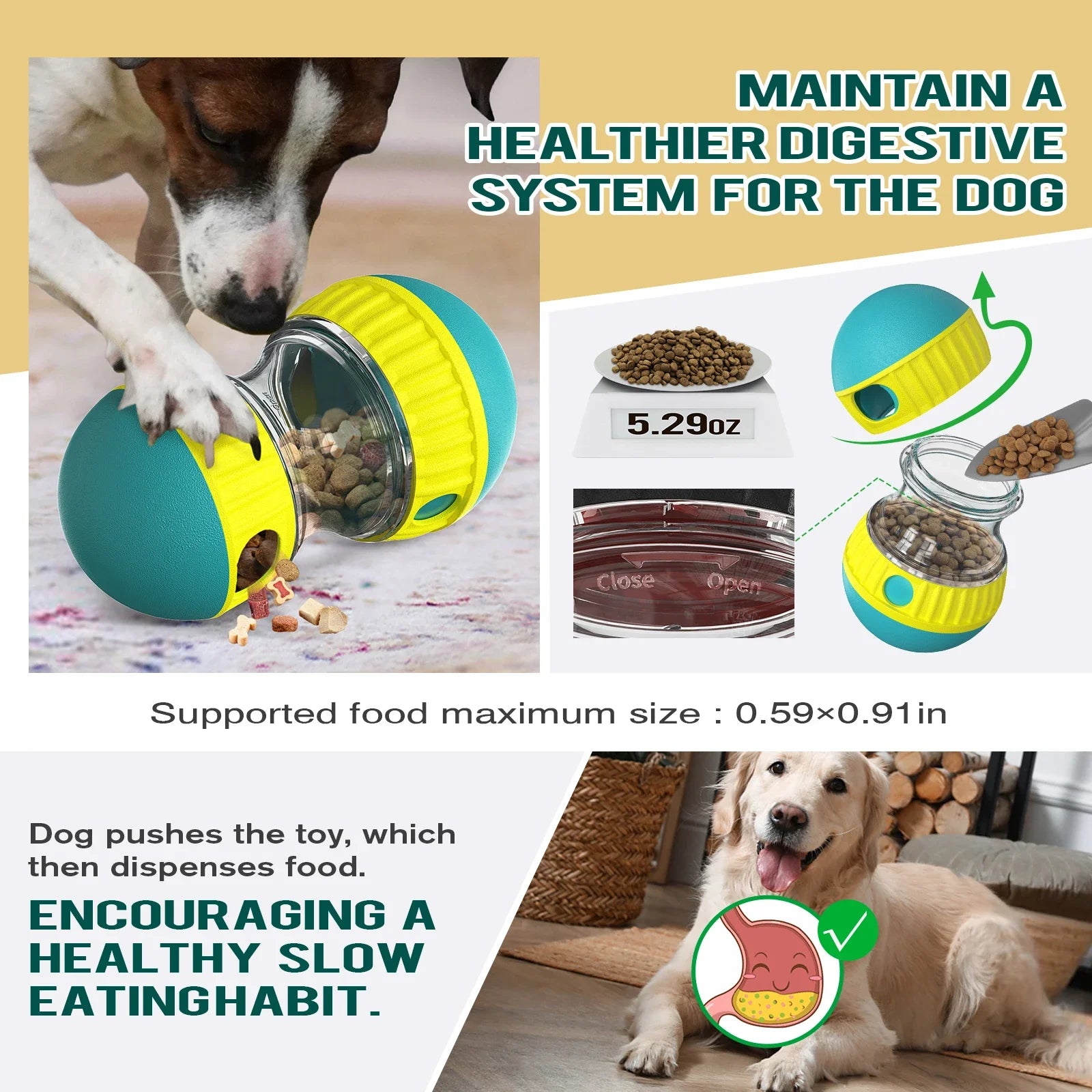 IQ Slow Feeder Ball for Dogs and Cats - view 13