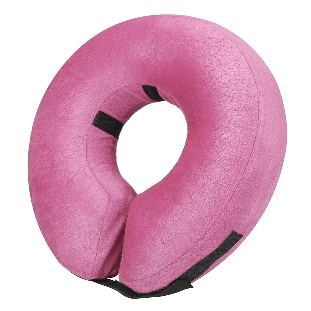Inflatable Recovery Cone Collar for Dogs and Cats - L / Pink