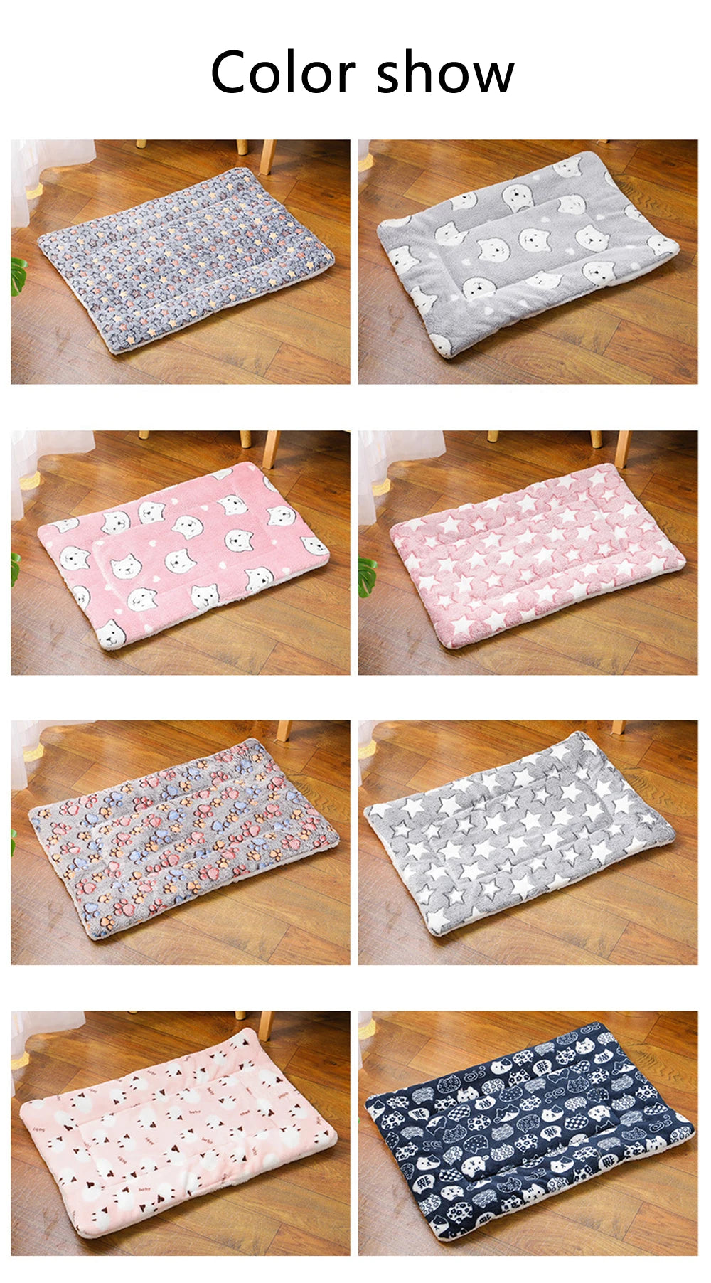 Soft Flannel Pet Sleeping Mat for Cats and Small Dogs - size reference
