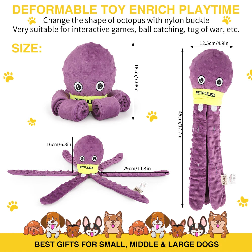 Octopus Snuffle Dog Toy for Slow Eating - from above