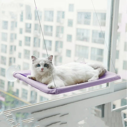 Cat Window Hammock with Suction Cups (Holds 20kg) - PURPLE