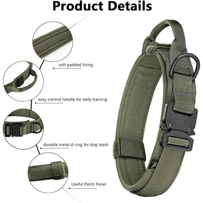 Tactical Dog Collar and Leash Set for Medium and Large Dogs - detail