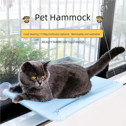 Cat Window Hammock with Suction Cups (Holds 20kg) - from above