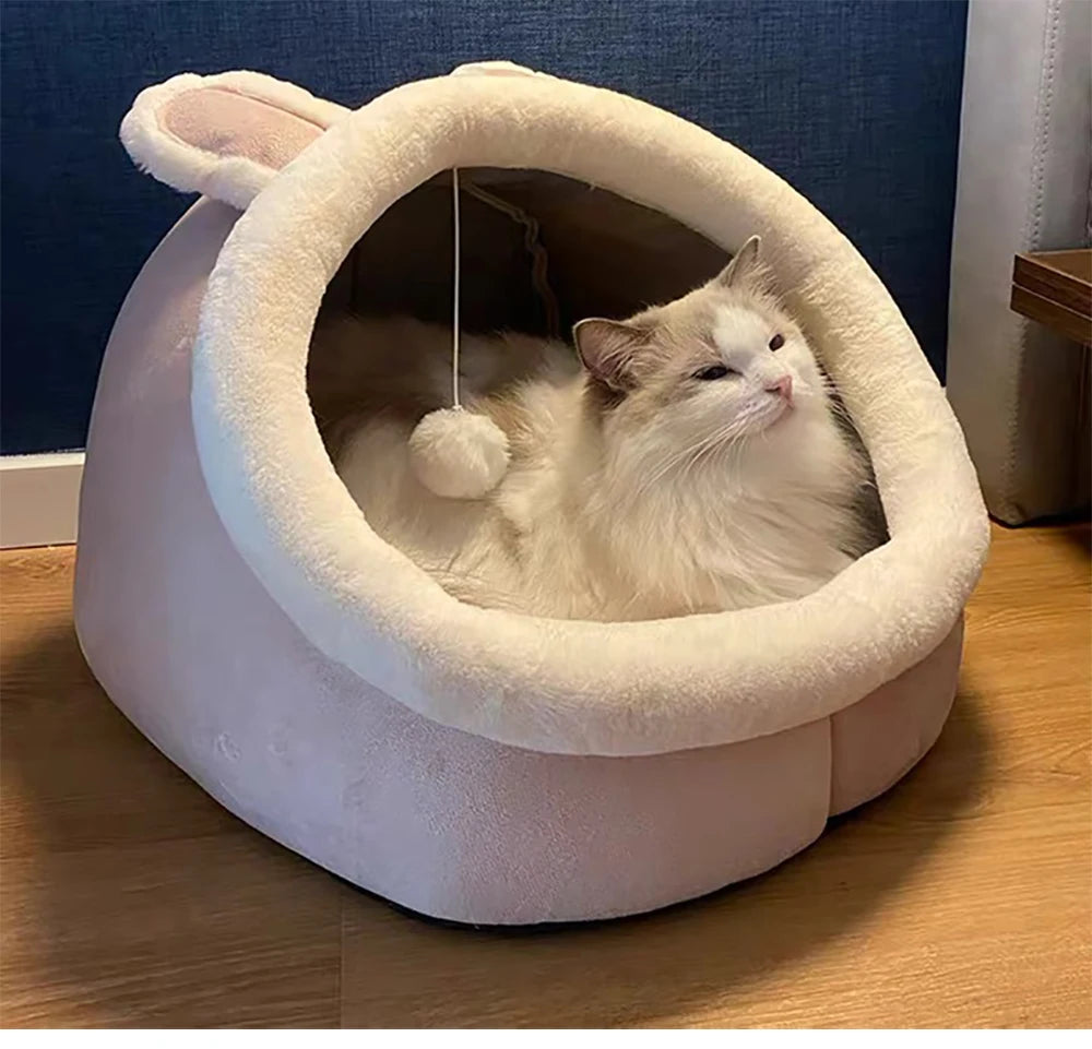 Foldable Cartoon Cat Cave Bed (Washable) - view 13