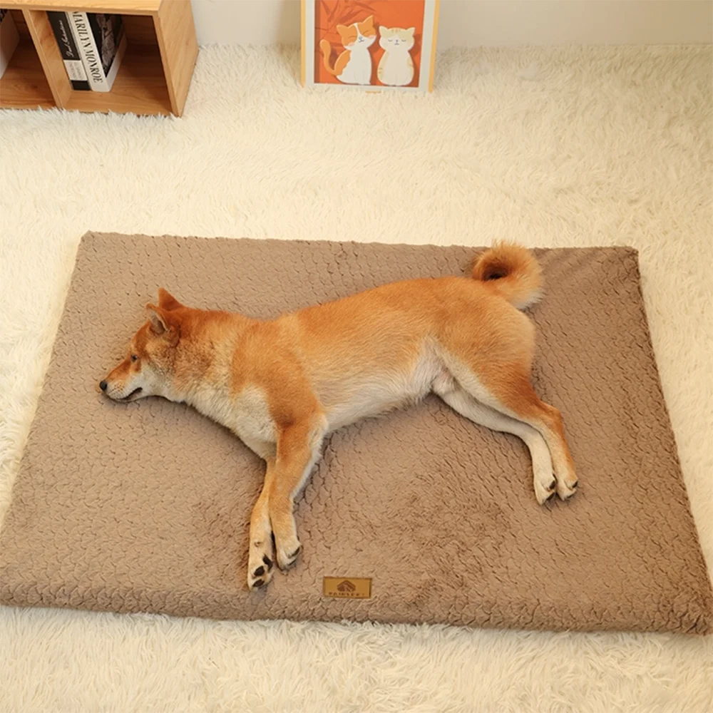 Orthopedic 3D Foam Dog Bed with Washable Faux Fur Cover - side view