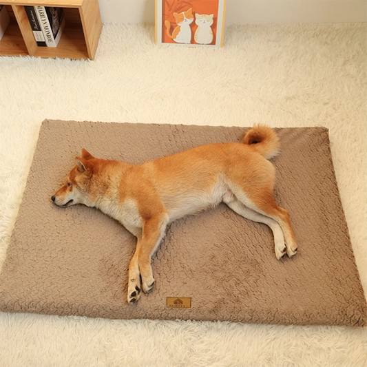 Orthopedic 3D Foam Dog Bed with Washable Faux Fur Cover - side view