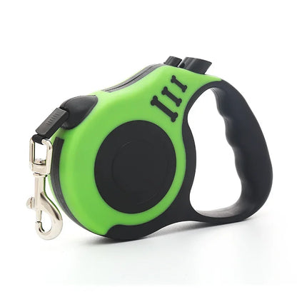 Retractable Dog Leash (3m or 5m) for Small to Medium Pets - Green / 5M