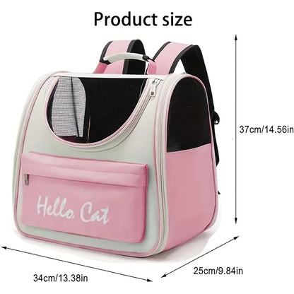 Collapsible Mesh Pet Backpack for Cats and Small Dogs - side view