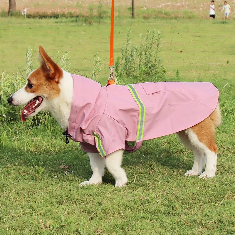 Hooded Reflective Dog Raincoat for Medium and Large Dogs - view 20