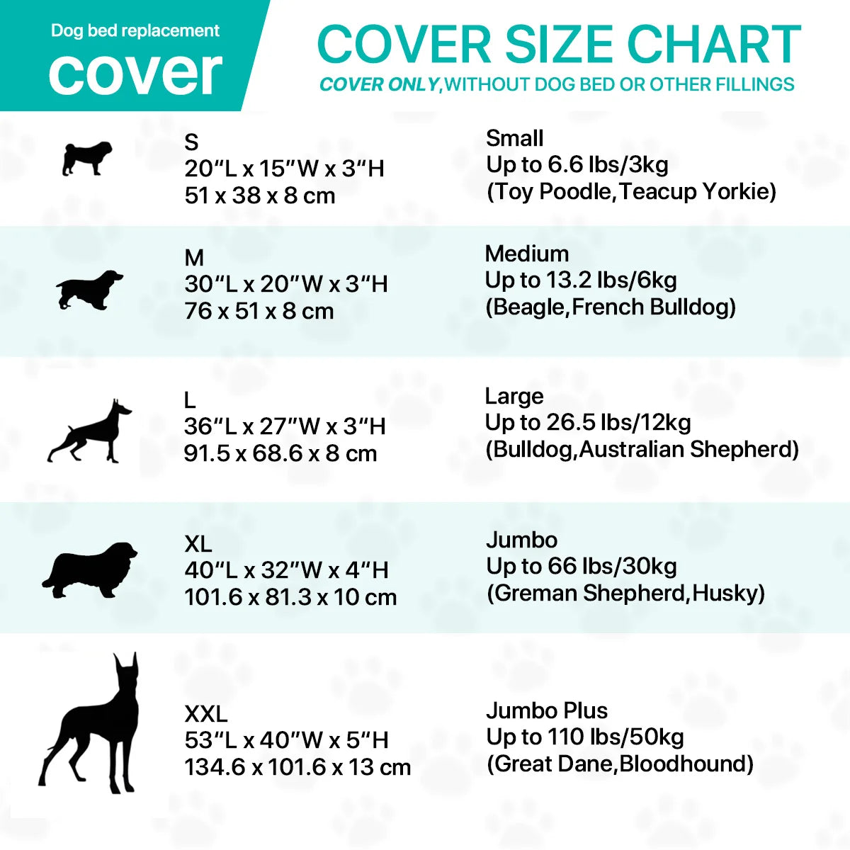 Orthopedic Dog Bed Cover for Large Dogs (Washable) - detail