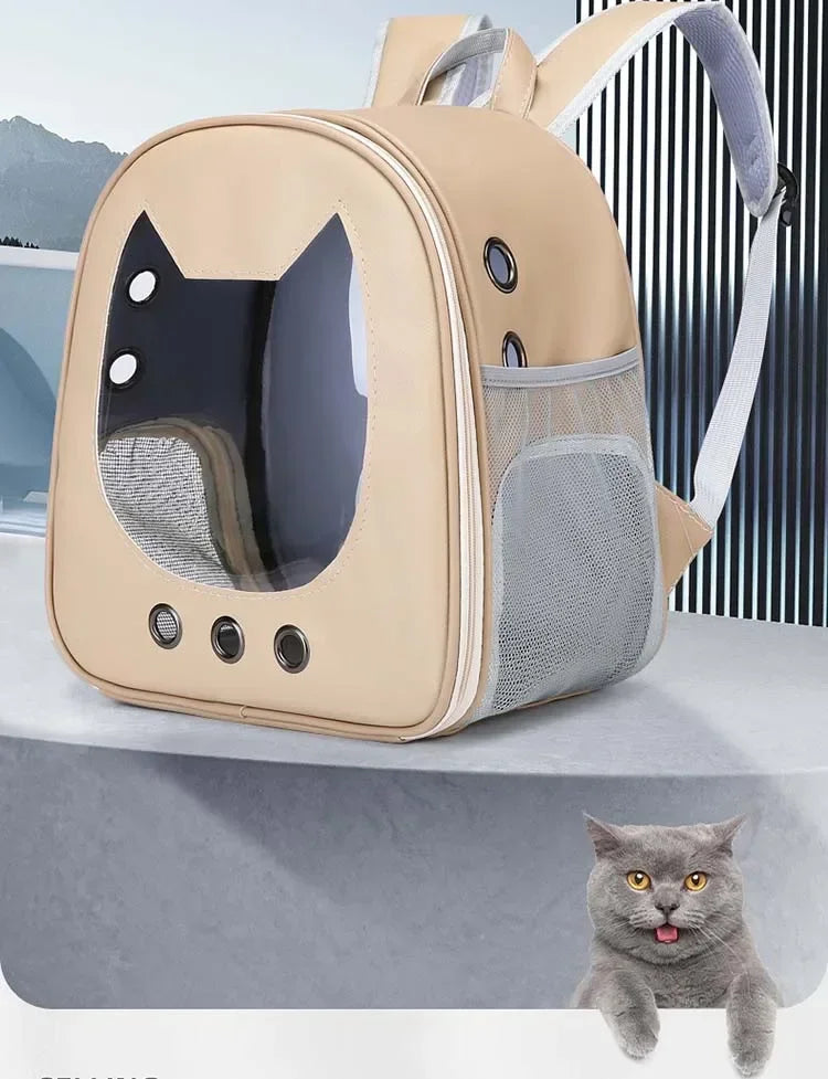 Foldable Transparent Pet Backpack for Cats and Small Dogs - view 22
