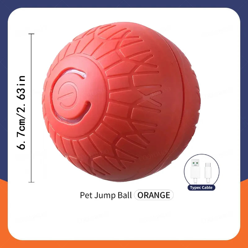 USB Rechargeable Smart Rolling Dog Ball - Orange SZ