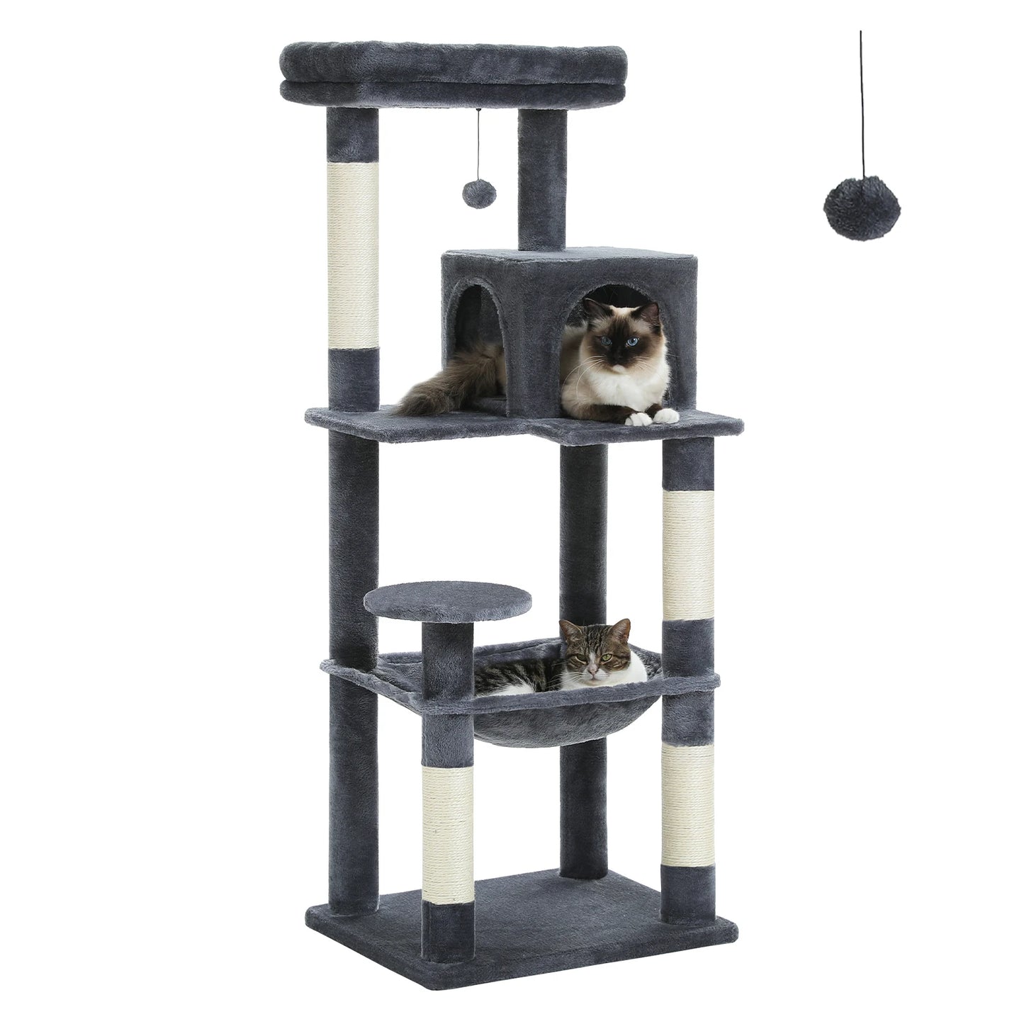 5-Level Cat Tree Tower for Large Cats with Hammock - AMT0110DGY