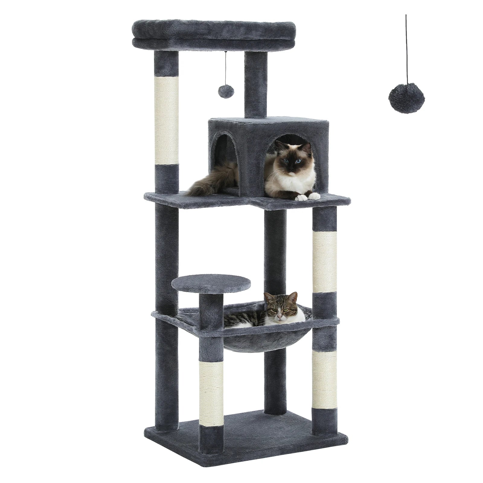 5-Level Cat Tree Tower for Large Cats with Hammock - AMT0110DGY