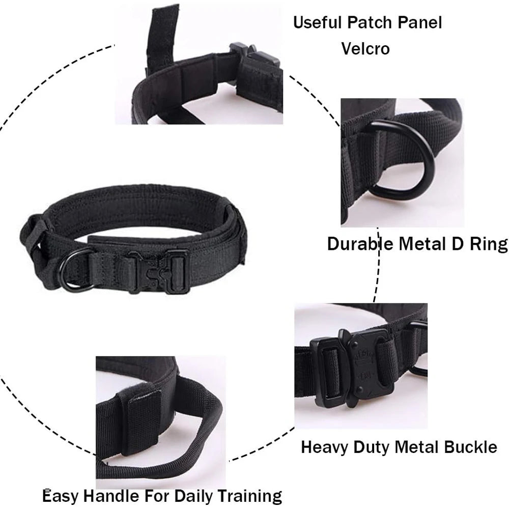 Tactical Dog Collar and Leash Set for Medium and Large Dogs - view 12