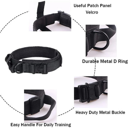 Tactical Dog Collar and Leash Set for Medium and Large Dogs - view 12