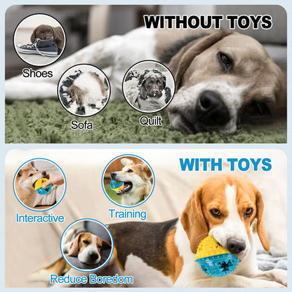 Treat-Dispensing Sound Ball for Dog Chewing - detail