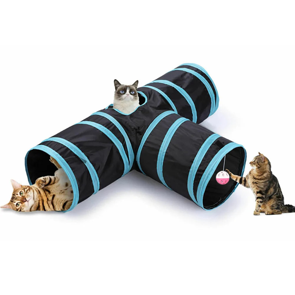 Foldable Cat Tunnel with Crinkle Paper for Indoor Play - view 16