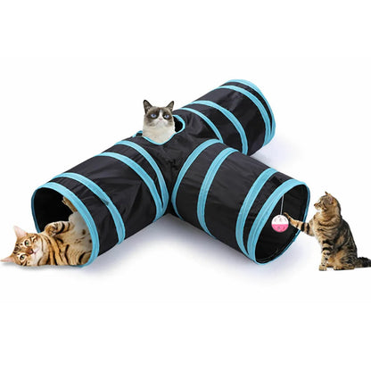 Foldable Cat Tunnel with Crinkle Paper for Indoor Play - view 16